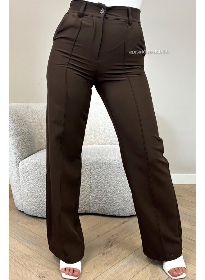 CHOCO - 'KIANA V2 PANTS' - PERFECT FIT HIGH WAIST STRAIGHT PANTALON