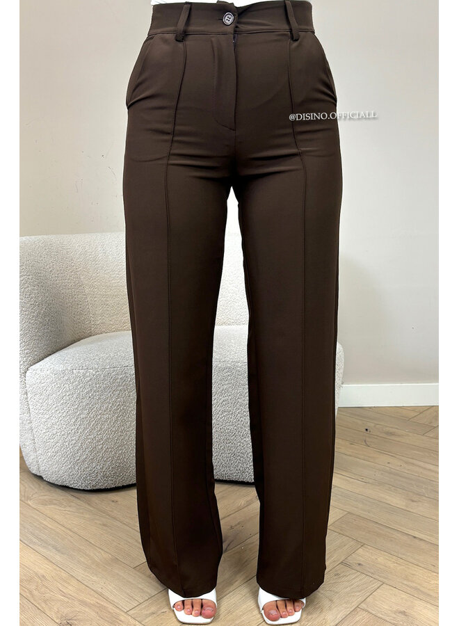 CHOCO - 'KIANA V2 PANTS' - PERFECT FIT HIGH WAIST STRAIGHT PANTALON