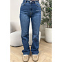 DARK BLUE - 'MEMPHIS' - PERFECT WASHING STRETCH WIDE LEG JEANS