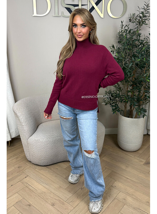 BORDEAUX - 'LISE KNIT' - PREMIUM QUALITY SOFT COL KNIT