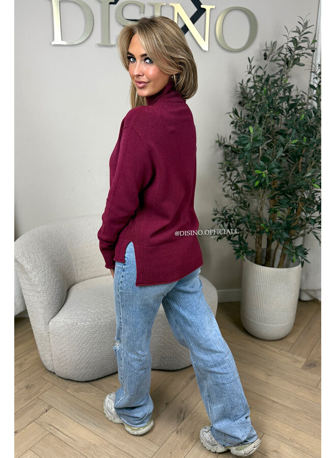 BORDEAUX - 'LISE KNIT' - PREMIUM QUALITY SOFT COL KNIT