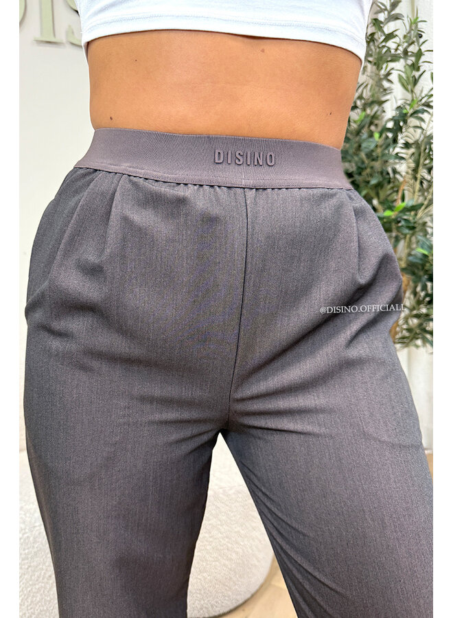 CHOCO - 'DISINO LOUNGE PANTS' - HIGH WAIST LOGOBAND PANTALON