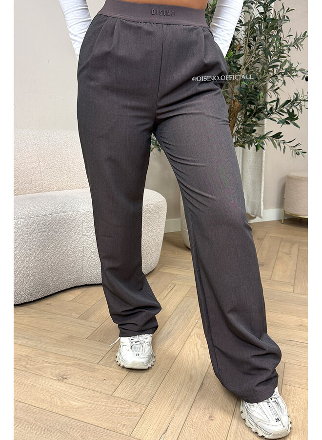 CHOCO - 'DISINO LOUNGE PANTS' - HIGH WAIST LOGOBAND PANTALON