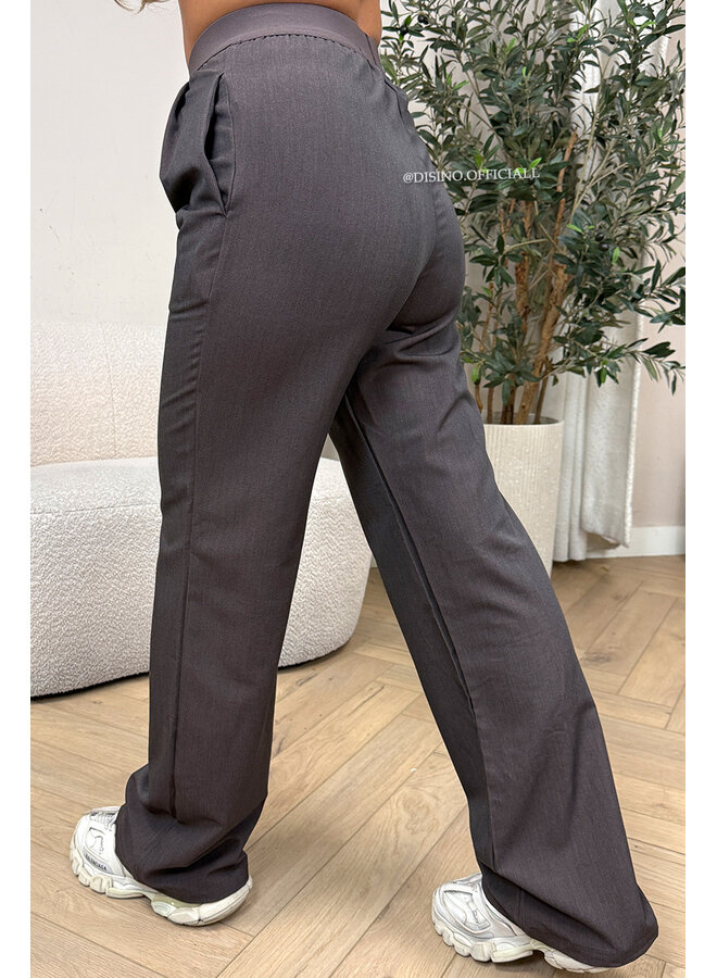 CHOCO - 'DISINO LOUNGE PANTS' - HIGH WAIST LOGOBAND PANTALON