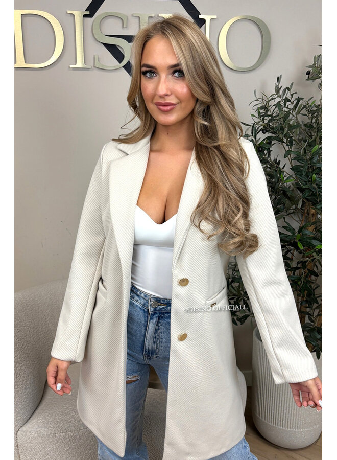 BEIGE - 'ALBA MANTEL' - PREMIUM QUALITY MANTEL JACKET