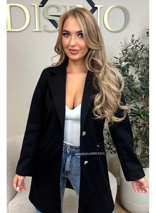 BLACK - 'ALBA MANTEL' - PREMIUM QUALITY MANTEL JACKET