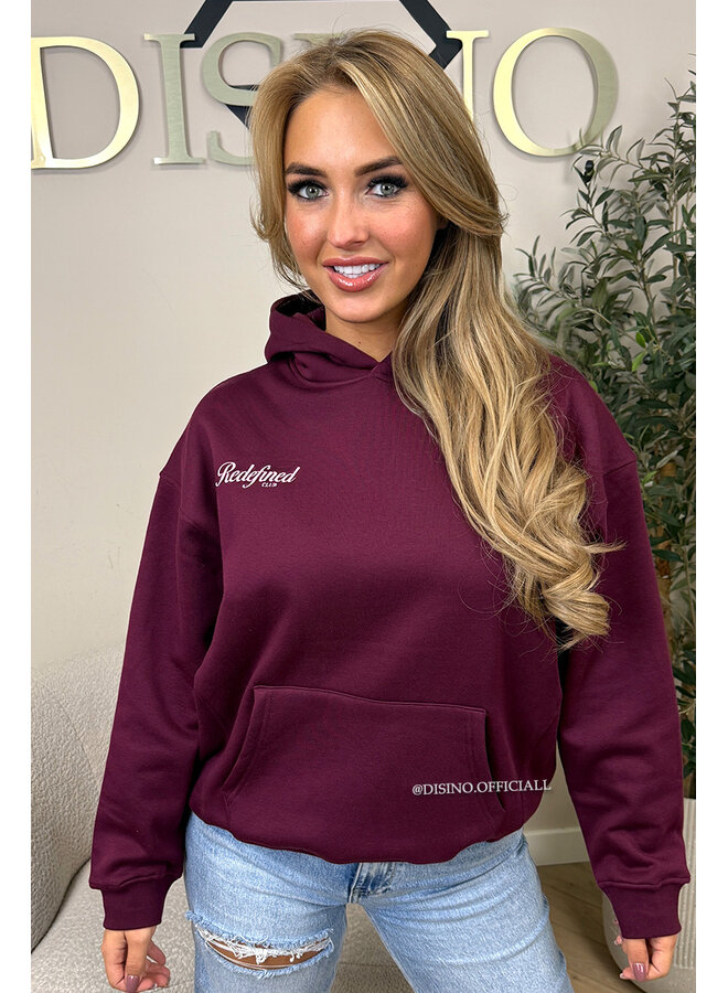 NAVY BLUE - 'AMS-LDN’ HOODIE – SUN FADED NAVY