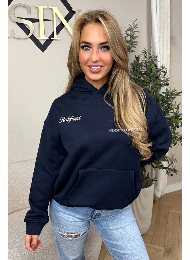 NAVY BLUE - 'REDEFINED HOODIE' - PREMIUM QUALITY HOODIE