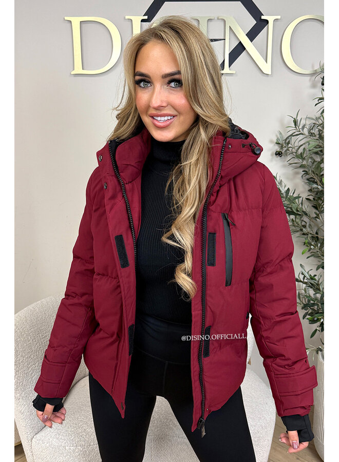 BORDEAUX - 'ZOEY SHORT COAT' - PREMIUM QUALITY WINTER COAT