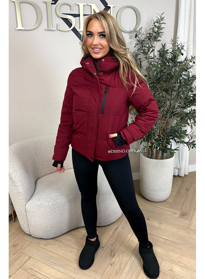 BORDEAUX - 'ZOEY SHORT COAT' - PREMIUM QUALITY WINTER COAT