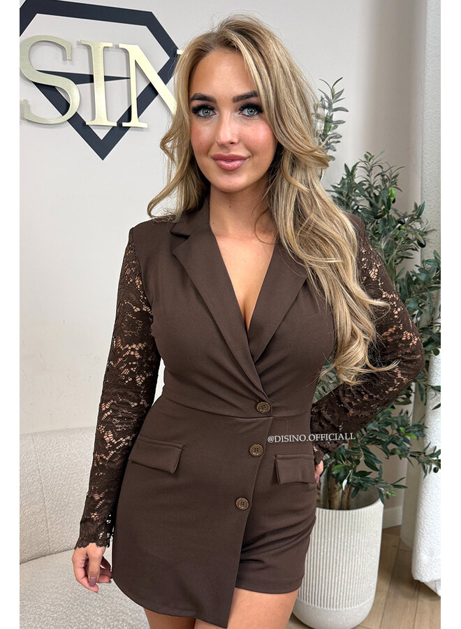CHOCO - 'SENNA PLAYSUIT' - CLASSY LACE SLEEVE PLAYSUIT