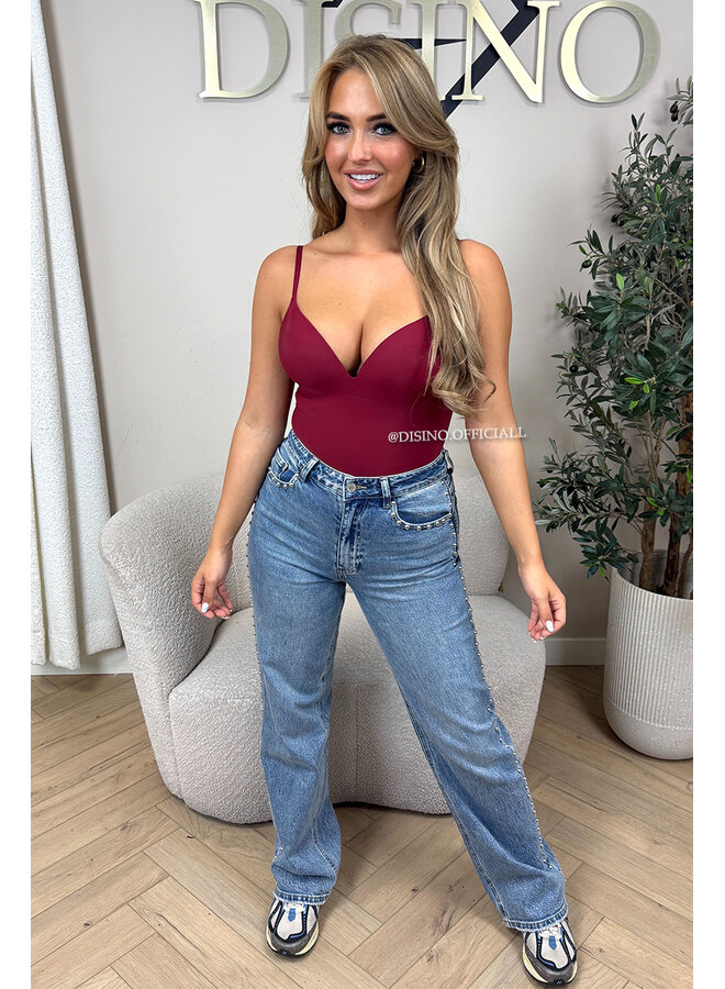 BORDEAUX - 'SHAPING BODYSUIT' - CLASSY SHAPING SEAMLESS BODYSUIT