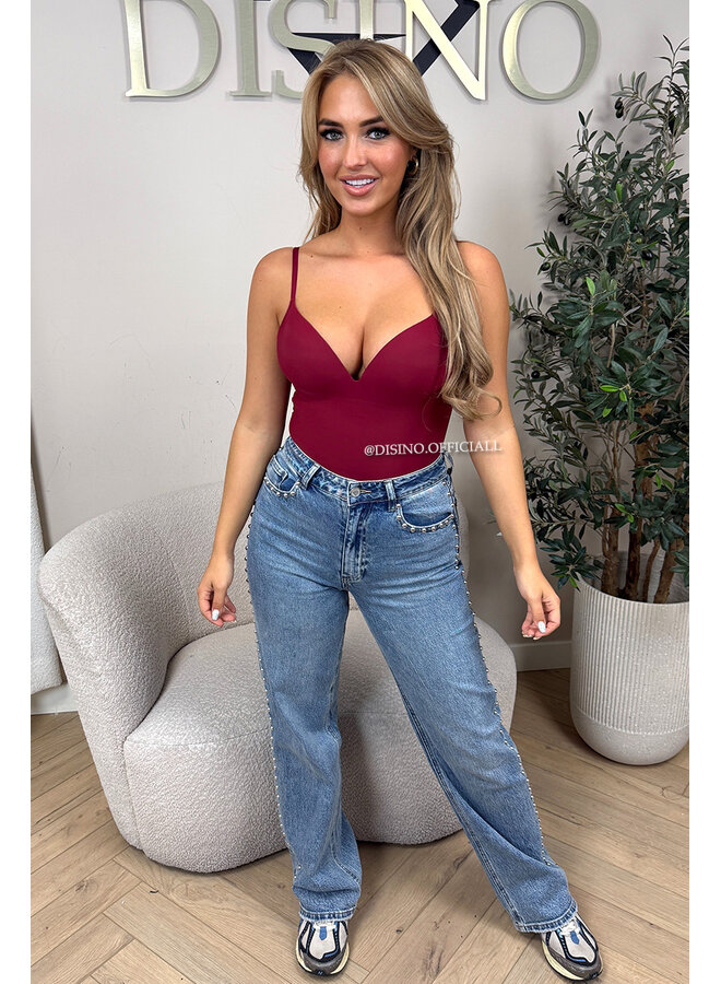 BORDEAUX - 'SHAPING BODYSUIT' - CLASSY SHAPING SEAMLESS BODYSUIT