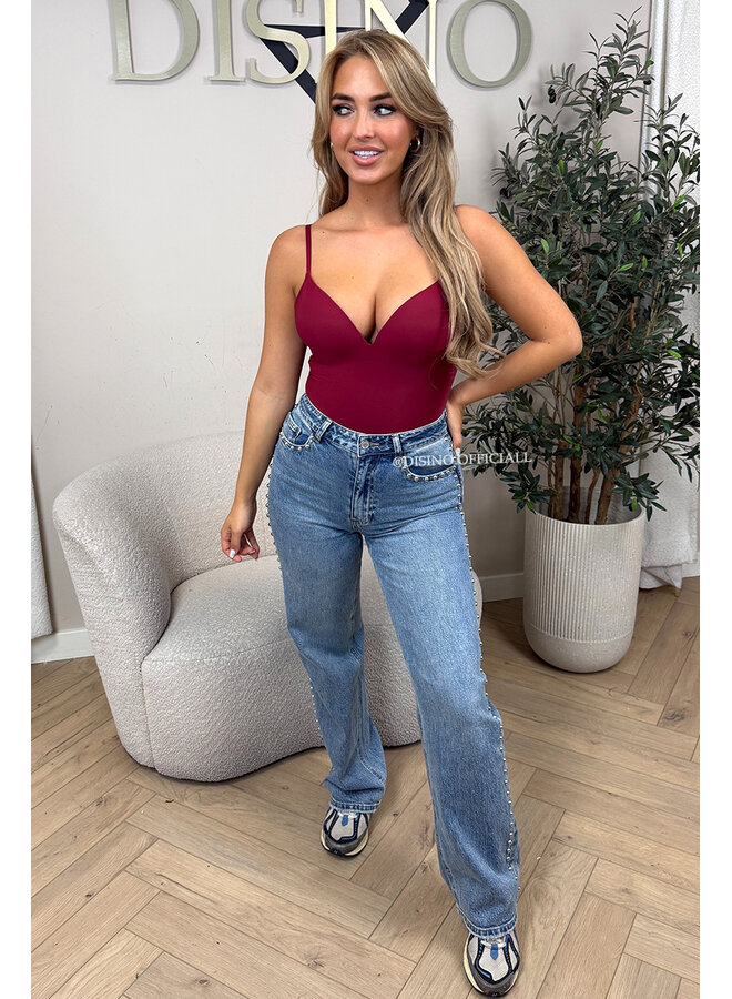 BORDEAUX - 'SHAPING BODYSUIT' - CLASSY SHAPING SEAMLESS BODYSUIT