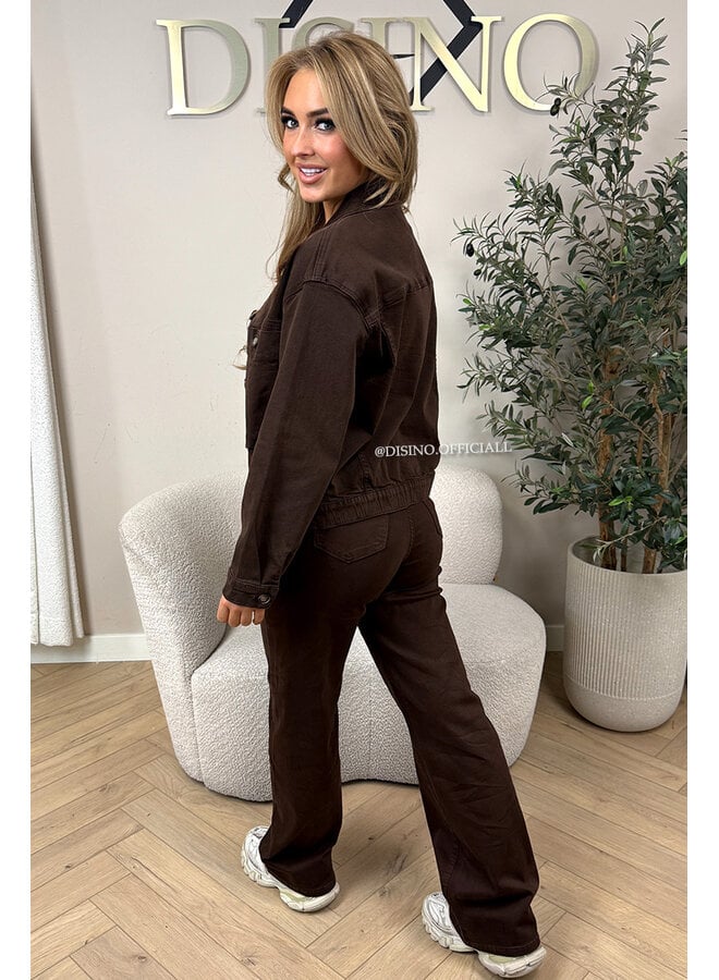 CHOCO - 'MANHATTAN' - SUPER STRETCH HIGH WAIST WIDE LEG JEANS