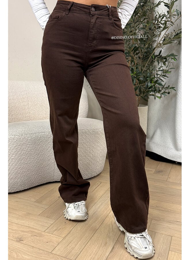 CHOCO - 'MANHATTAN' - SUPER STRETCH HIGH WAIST WIDE LEG JEANS