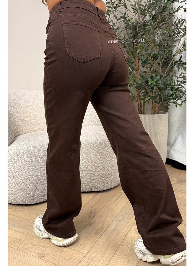 CHOCO - 'MANHATTAN' - SUPER STRETCH HIGH WAIST WIDE LEG JEANS