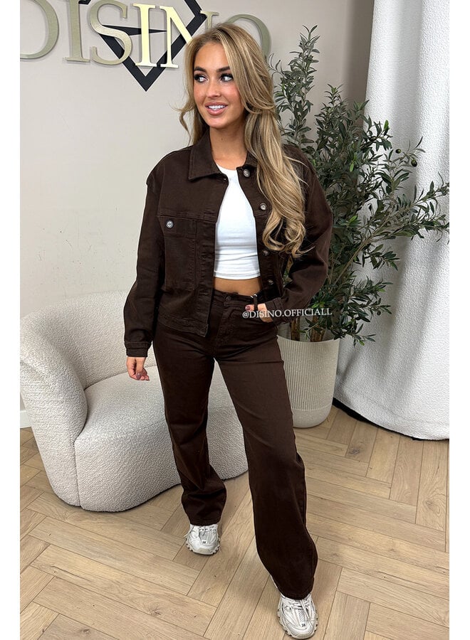 CHOCO - 'MANHATTAN' - SUPER STRETCH HIGH WAIST WIDE LEG JEANS