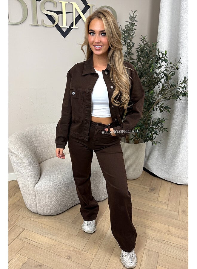 CHOCO - 'MANHATTAN' - SUPER STRETCH HIGH WAIST WIDE LEG JEANS