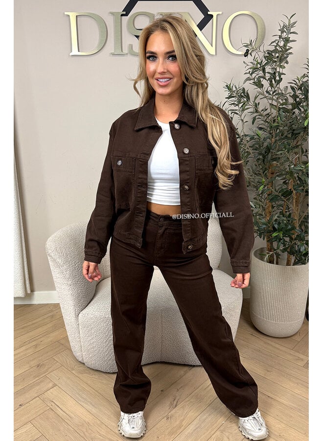 CHOCO - 'MANHATTAN' - SUPER STRETCH HIGH WAIST WIDE LEG JEANS