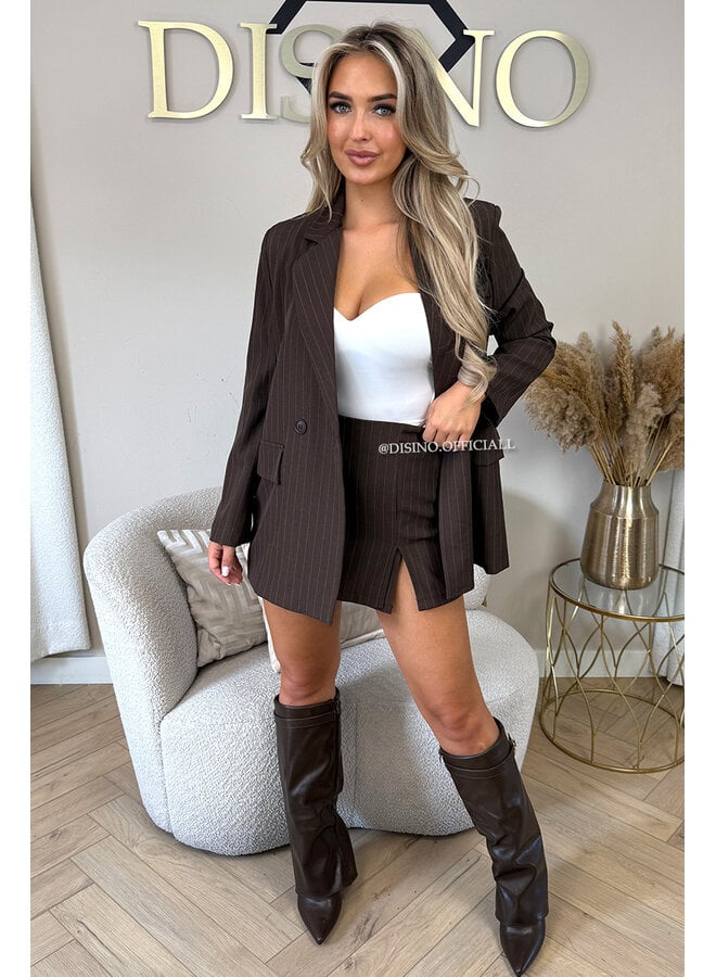 CHOCO - 'BIBI BLAZER SET' - OVERSIZED BOYFRIEND BLAZER + SKORT SET