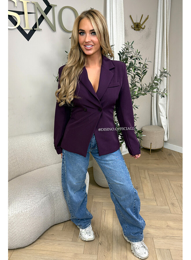 BLUE - 'JADE' - STRETCH BALLOON LEG JEANS