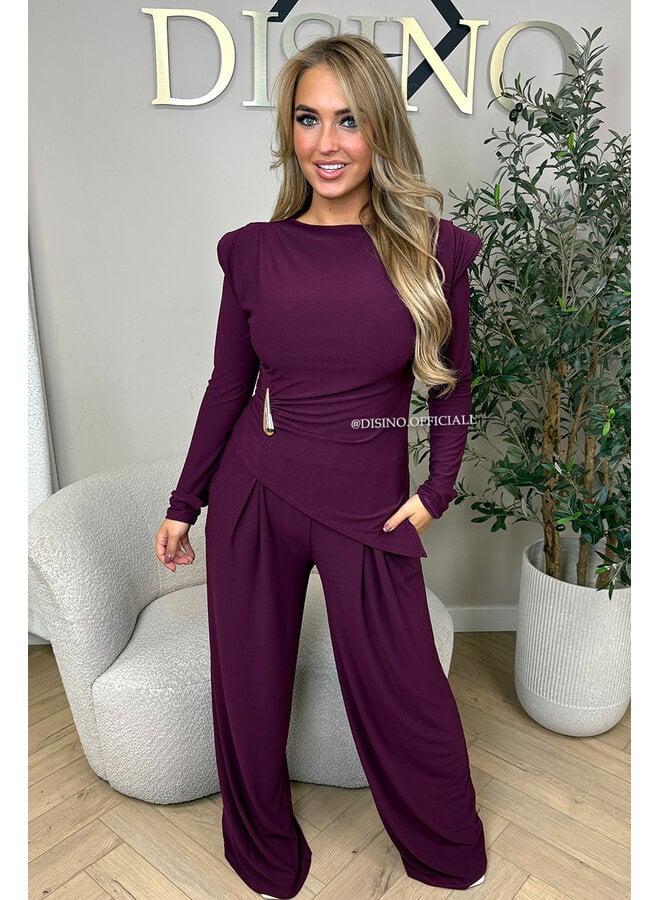 PLUM - 'AZARA' - INSPIRED CLASSY COMFY SUIT