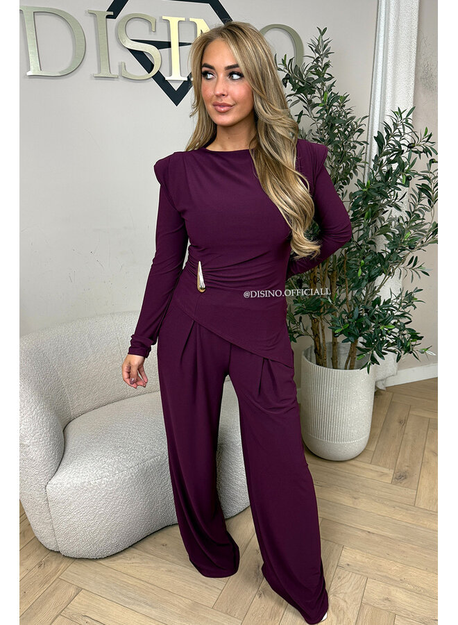 PLUM - 'AZARA' - INSPIRED CLASSY COMFY SUIT