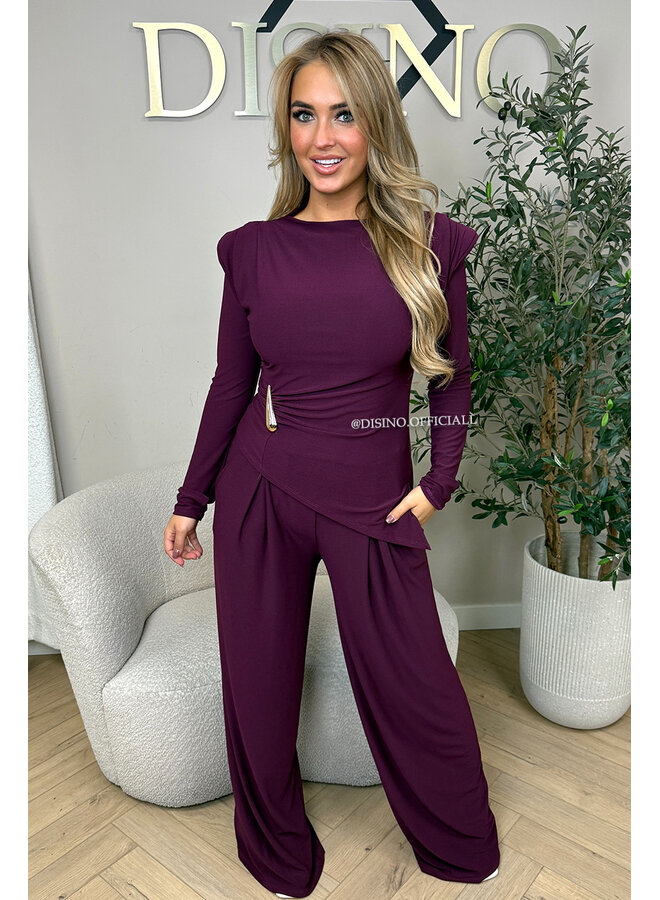 PLUM - 'AZARA' - INSPIRED CLASSY COMFY SUIT
