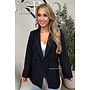 BLACK - 'BIBI BLAZER' - STRIPED BOYFRIEND BLAZER
