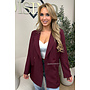 BORDEAUX - 'BIBI BLAZER' - STRIPED BOYFRIEND BLAZER