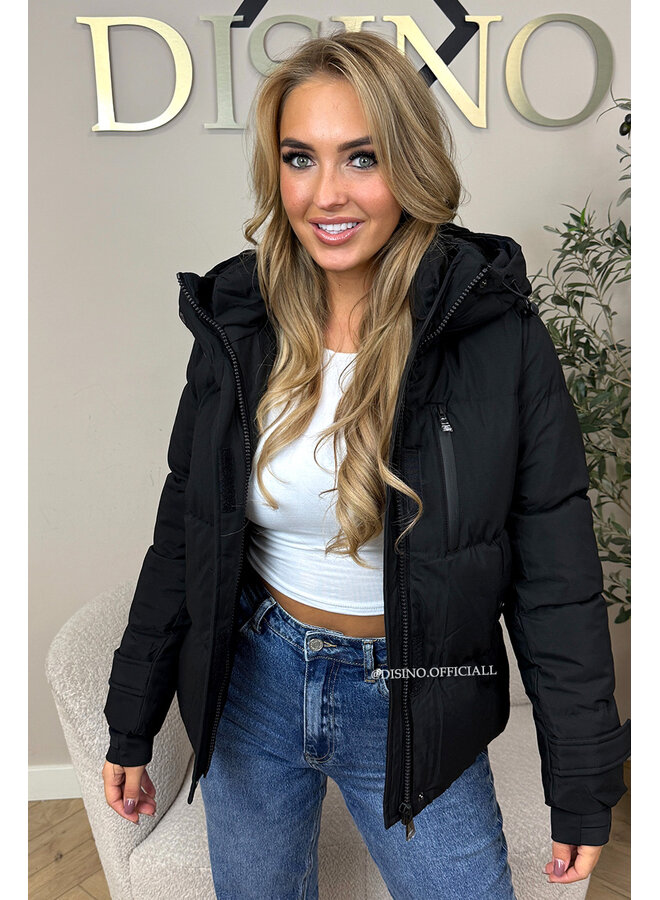 BLACK - 'ZOEY SHORT COAT' - PREMIUM QUALITY WINTER COAT