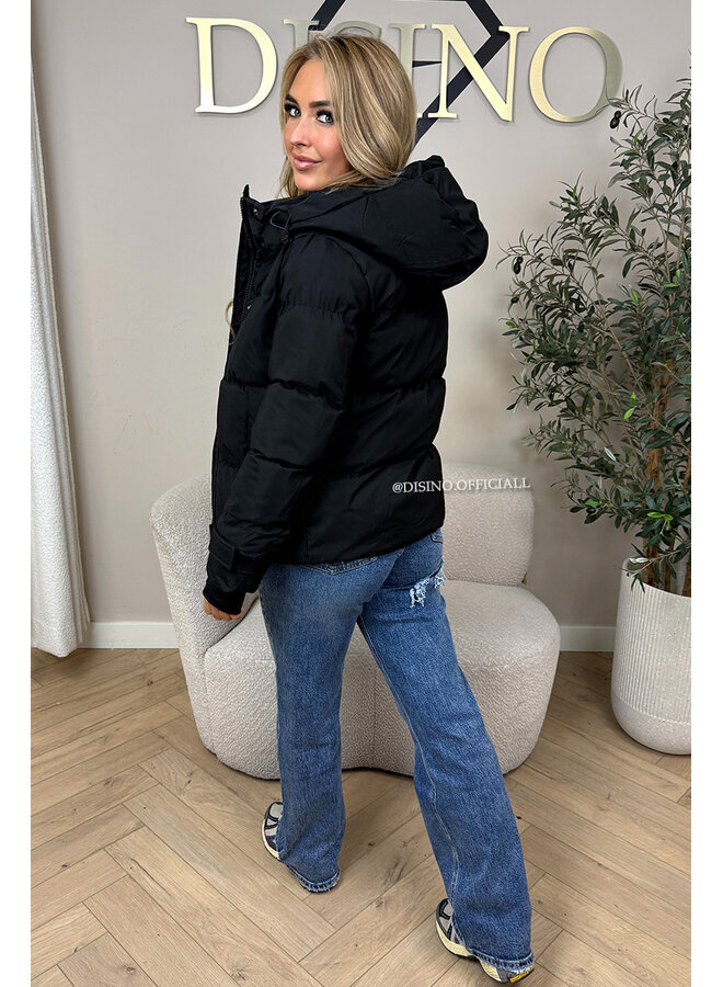 BLACK - 'ZOEY SHORT COAT' - PREMIUM QUALITY WINTER COAT