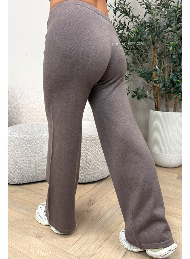 TAUPE - 'JANINE PANTS' - PREMIUM QUALITY COMFY PANTS