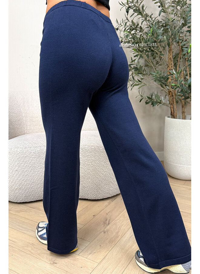 NAVY BLUE - 'JANINE PANTS' - PREMIUM QUALITY COMFY PANTS