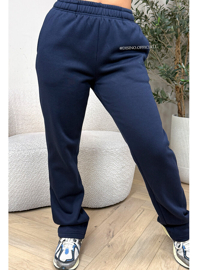 NAVY BLUE - 'REDEFINED JOGGER' - EXTRA LONG STRAIGHT LEG JOGGER PANTS