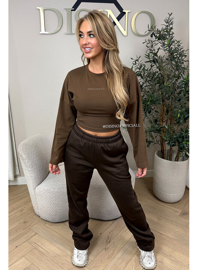 CHOCO - 'REDEFINED JOGGER' - EXTRA LONG STRAIGHT LEG JOGGER PANTS