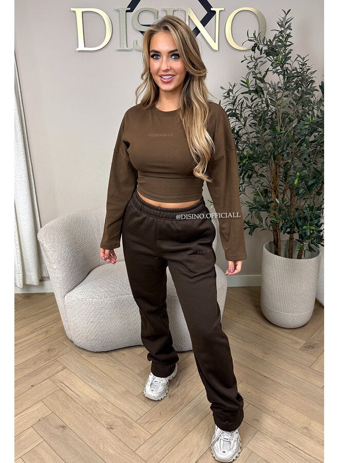 CHOCO - 'REDEFINED JOGGER' - EXTRA LONG STRAIGHT LEG JOGGER PANTS