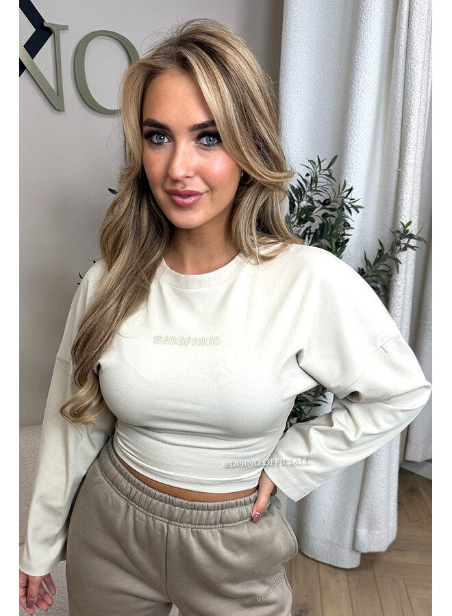 BEIGE - 'SNATCHED LONGSLEEVE' - PREMIUM QUALITY REDEFINED LONGSLEEVE TOP