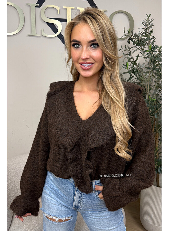 CHOCO - 'ASINA KNIT' - PREMIUM QUALITY RUFFLE KNIT