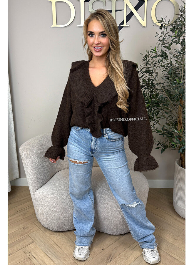 CHOCO - 'ASINA KNIT' - PREMIUM QUALITY RUFFLE KNIT