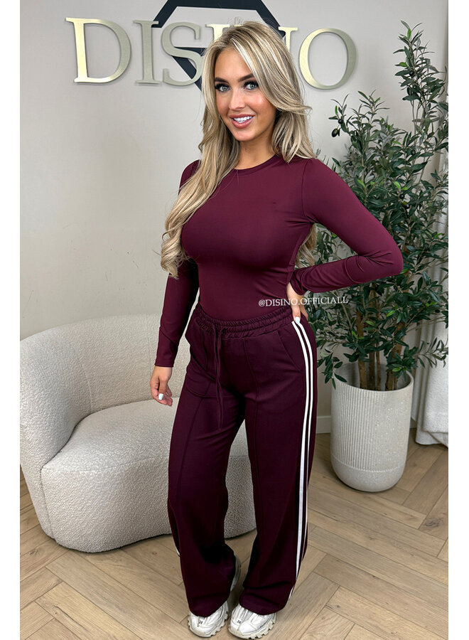 BORDEAUX - 'QUINTY TOP' - TRAVEL BASIC LONGSLEEVE TOP