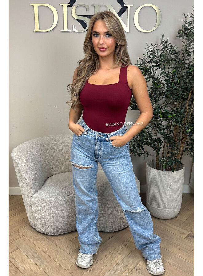 BORDEAUX - 'NOVA BASIC TOP' - SEAMLESS HEMD TOP