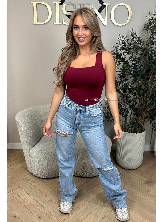 BORDEAUX - 'NOVA BASIC TOP' - SEAMLESS HEMD TOP