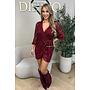 BORDEAUX - 'JULIA DRESS' - SEQUIN ALL OVER WRAP ON DRESS