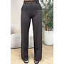 DARK CHOCO - 'KIANA PANTS' - PERFECT FIT HIGH WAIST STRAIGHT PANTALON
