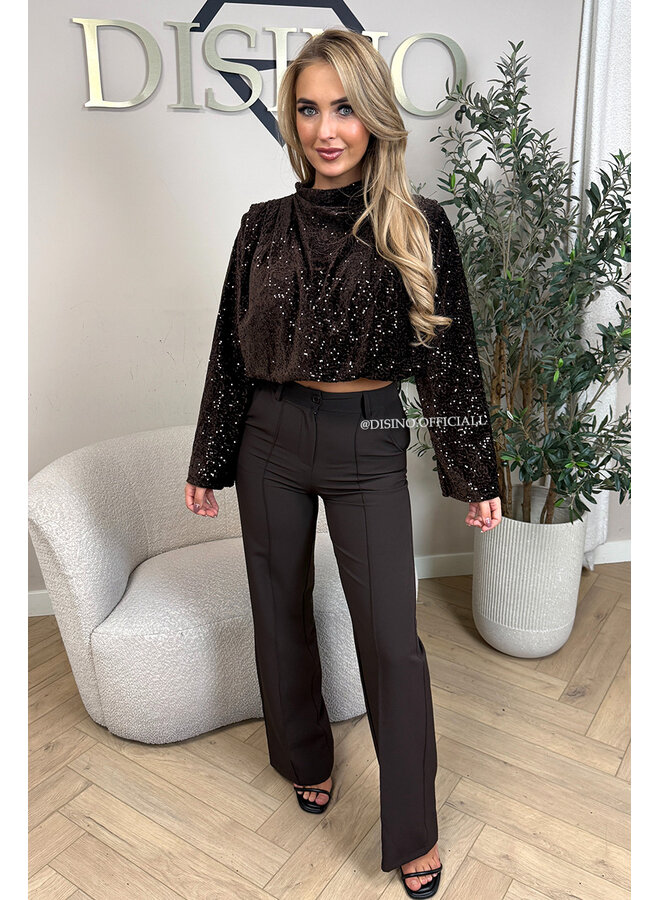 CHOCO - 'MELLI TOP' - LONG SLEEVE SEQUINN TOP