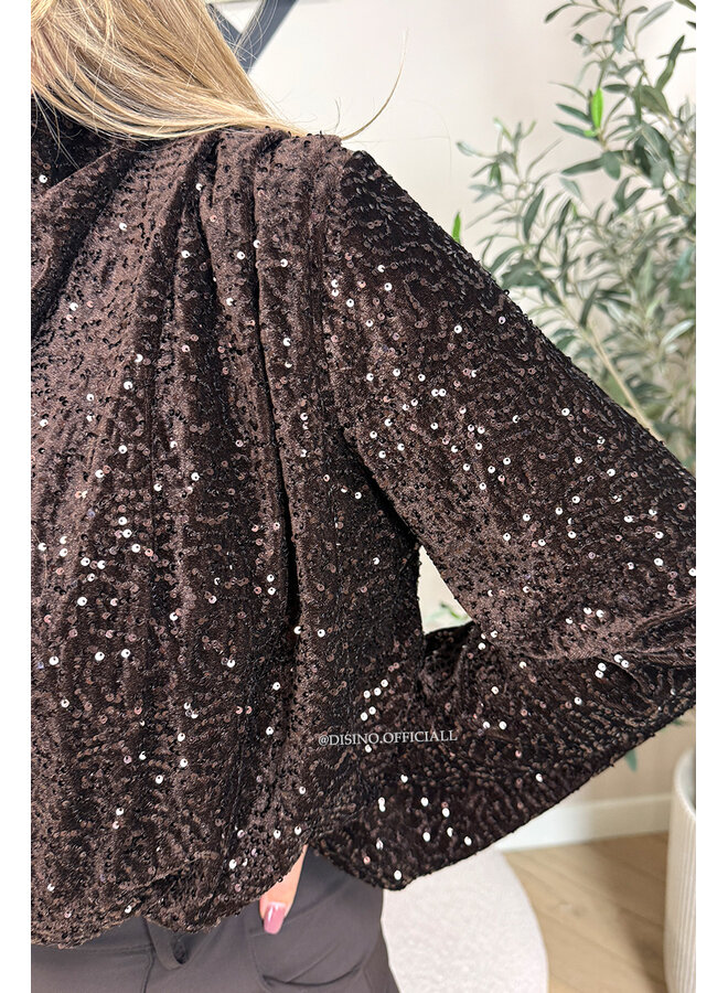 CHOCO - 'MELLI TOP' - LONG SLEEVE SEQUINN TOP