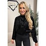 BLACK - 'MELLI TOP' - LONG SLEEVE SEQUINN TOP