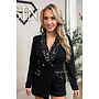 BLACK/SILVER - 'ROSA PLAYSUIT' - CLASSY SEQUIN PLAYSUIT